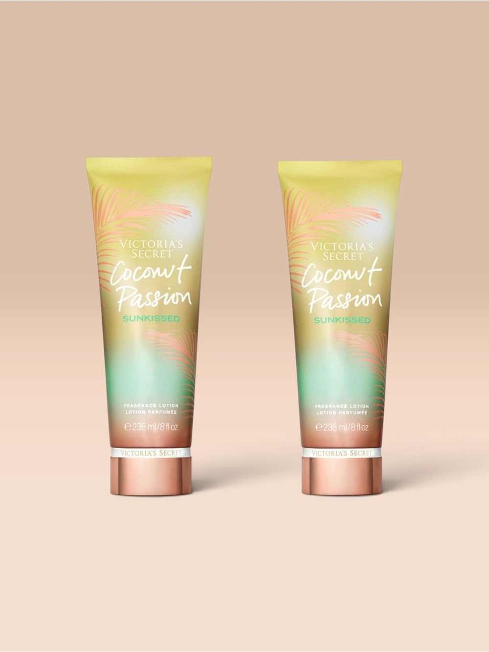 Victoria's Secret COCONUT PASSION SUNKISSED Fragrance Lotion~8 fl.oz. (Lot of 2)